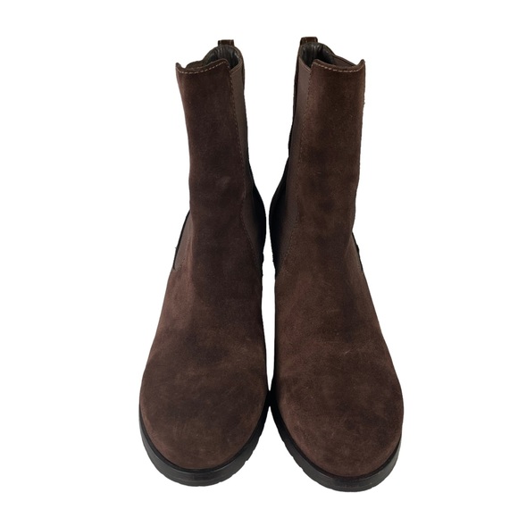 Cole Haan Block Heel Brown Suede Chelsea Boot Womens Size 9 - Picture 5 of 12